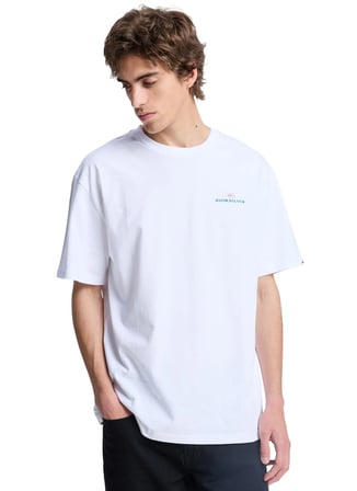 Quiksilver UPSIDE DOWN Beyaz Erkek T-Shirt
