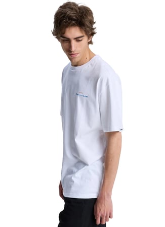 Quiksilver UPSIDE DOWN Beyaz Erkek T-Shirt