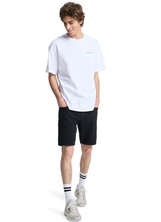 Quiksilver UPSIDE DOWN Beyaz Erkek T-Shirt