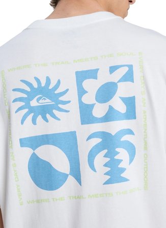 Quiksilver EVO BLOSSOM OF Beyaz Baskılı Erkek T-Shirt