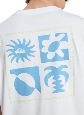 Quiksilver EVO BLOSSOM OF Beyaz Baskılı Erkek T-Shirt