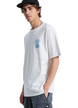 Quiksilver EVO BLOSSOM OF Beyaz Baskılı Erkek T-Shirt