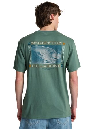 Billabong SECRET SPOT SS Yeşil Bisiklet Modern Fit Deniz Temalı Erkek T-Shirt