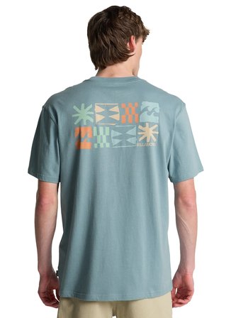 Billabong SEGMENT SS Mavi Bisiklet Modern Fit Logo Baskılı Erkek T-Shirt