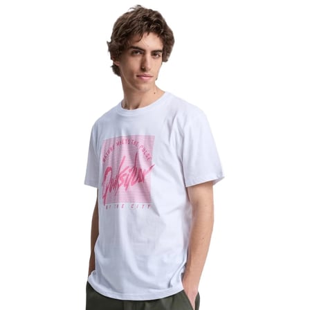 Retro Mood Erkek Beyaz Outdoor T-Shirt EQYZT08261-WBB0