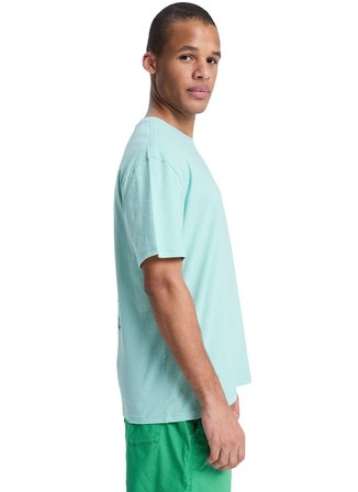 Quiksilver CURVE PALM Mavi Bisiklet Yaka Baskılı Erkek T-Shirt