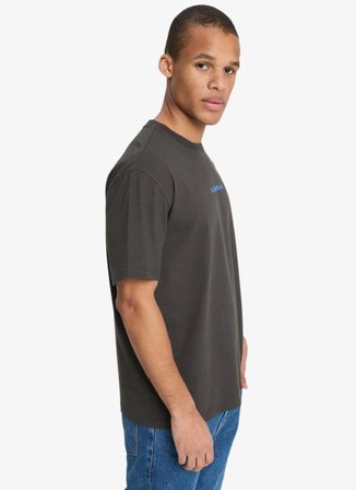 Quiksilver FRACTURED WAVE Siyah Bisiklet Normal Baskılı Erkek T-Shirt