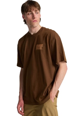 Billabong GROW OG SS Kahve Bisiklet Relaxed Yazı Baskılı Erkek T-Shirt