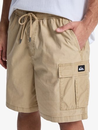 Quiksilver Taxer Cargo Erkek Bej Elastik Belli Kargo Şort EQYWS03792