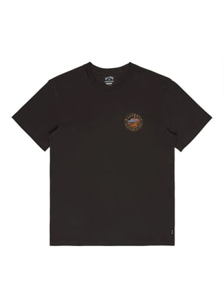 Billabong ROCKIES SS Siyah Bisiklet Modern Fit Logo Baskılı Erkek T-Shirt
