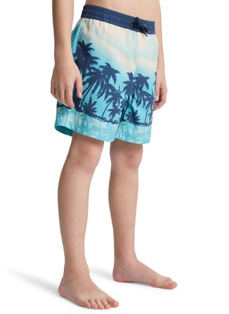 Quiksilver Mavi Erkek Çocuk Desenli Şort Mayo EQBJV03540-EVD PRINTED