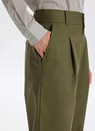 Lauren Ralph Lauren Yüksek Bel Slim Fit Yeşil Kadın Pantolon 200871814012