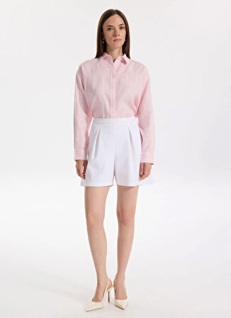Lauren Ralph Lauren Normal Gömlek Yaka Pembe Kadın Gömlek ZAVANDRA-LONG SLEEVE-BUTTON FRONT S