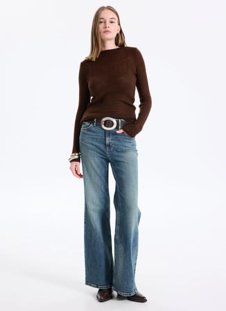 İndigo Kadın Pamuklu Denim Pantolon 200971258