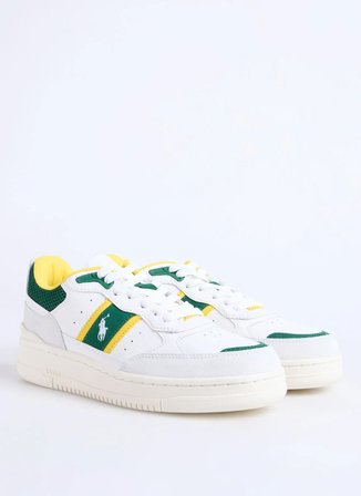 Polo Ralph Lauren Beyaz - Yeşil Erkek Sneaker Mastr Sp 125