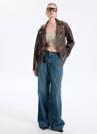 İndigo Kadın Pamuklu Denim Pantolon 200971369
