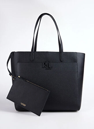Lauren Ralph Lauren Deri Siyah Kadın Omuz Çantası 431960183002