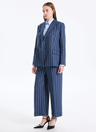 Lauren Ralph Lauren Yüksek Bel Düz Paça Standart Lacivert Kadın Denim Pantolon 200978536