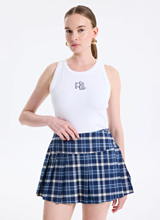 Lauren Ralph Lauren Yuvarlak Yaka Baskılı Beyaz Kadın Atlet 200971079
