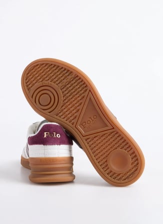 Polo Ralph Lauren Beyaz - Bordo Kadın Sneaker HRT AERA PP