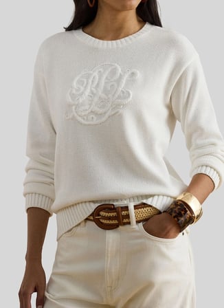 Lauren Ralph Lauren Beyaz Kadın Bisiklet Yaka Kazak 200P08805