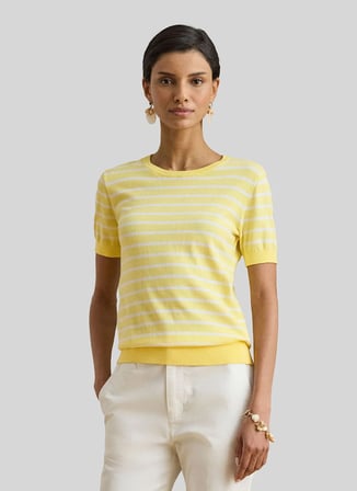 Lauren Ralph Lauren Sarı Kadın Triko T-Shirt 200P08813