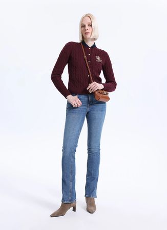 Lauren Ralph Lauren Lacivert Kadın Bol Kesim Denim Pantolon 200978981