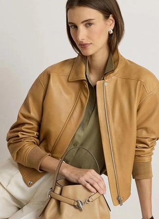 Lauren Ralph Lauren Bej Kadın El Çantası 431982787008