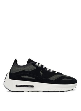 Polo Ralph Lauren Siyah Erkek Sneaker BOERUM KNIT-SNEAKERS-LOW TOP LACE