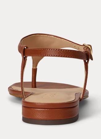 Lauren Ralph Lauren Kahve Kadın Deri Sandalet 802982881001