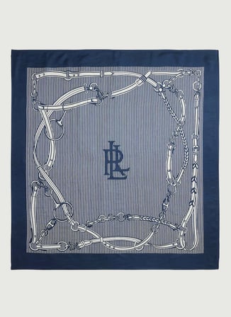Lauren Ralph Lauren Lacivert Kadın Logo Baskılı Fular 454P14484