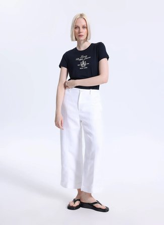 Lauren Ralph Lauren Lacivert Kadın Baskılı T-Shirt 200P03725