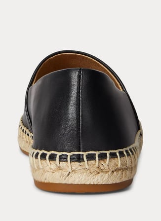 Lauren Ralph Lauren Siyah Kadın Deri Espadril 802P04415001
