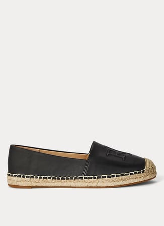 Lauren Ralph Lauren Siyah Kadın Deri Espadril 802P04415001
