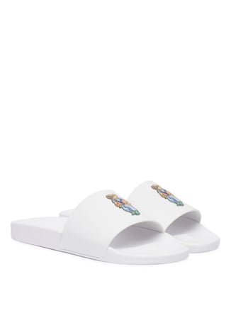 Polo Ralph Lauren Beyaz Erkek Plaj Terliği POLO SLIDE-SANDALS-SLIDE