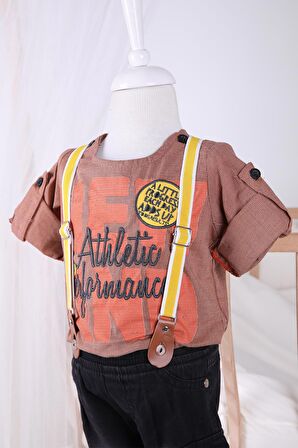 Askılı Pantolon Gömlek Erkek Çocuk Yazlık Takım 1079
