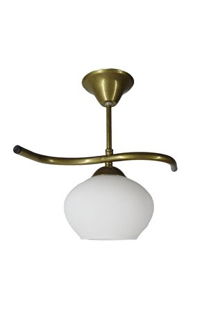Fuji Eskitme Tekli Beyaz Yatsı Camlı Avize | Kaliteli Modern Metal Avize