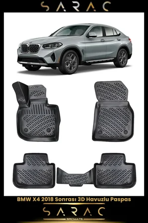 Bmw X4 2020 Model Araca Özel 3d Havuzlu Paspas