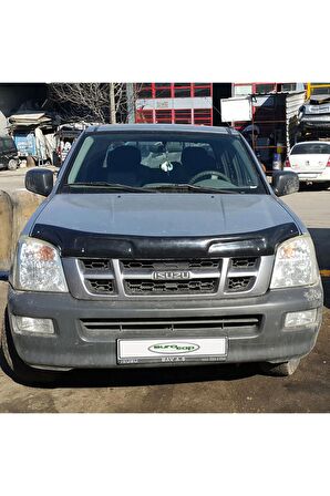 Isuzu D-max Ön Kaput Koruma Rüzgarlığı 3mm Akrilik (Abs) Parlak Siyah Deflektör 2002-2006