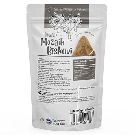 BUĞZ OG Natural Organik Mozaik Bisküvi (100 gr)