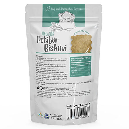 BUĞZ OG Natural Organik Petibör Bisküvi (100 gr)
