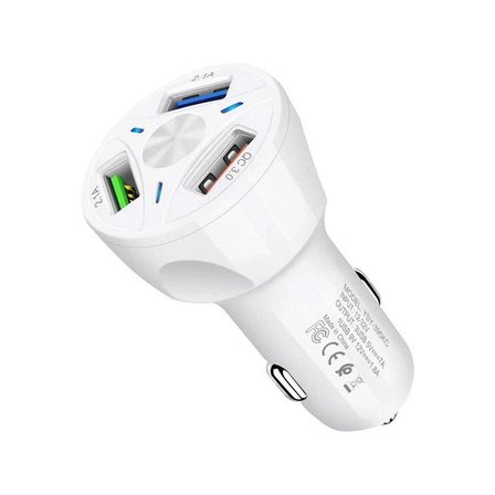 3'LÜ USB ÇAKMAKLIK POWER 3.0 HIZLI ARAÇ ŞARJ CİHAZI