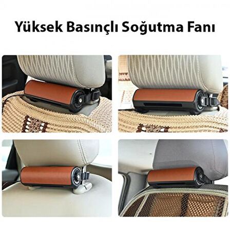 Coofbe Yüksek Basınçlı Ayarlanabilir 3 Modlu Araç Koltuğu Soğutma Fanı Araç Fanı USB Araç Koltuk Soğutucu 