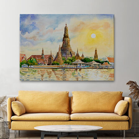 Wat Arun Tapınağı Tayland Bangkok Dekoratif Kanvas Tablo-3622