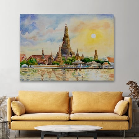 Wat Arun Tapınağı Tayland Bangkok Dekoratif Kanvas Tablo-3622