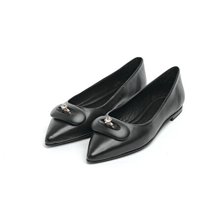 Tek Taş Aksesuarlı Kadın Babet