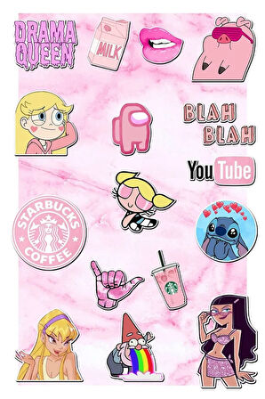 Queen Temalı Laptop Notebook Tablet Sticker Seti 16 Adet