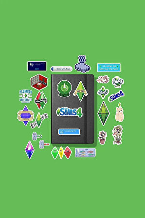 Sims sticker paketi /bullet journal defter çıkartma ajanda laptop etiket