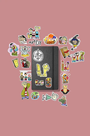 Ed Edd And Eddy Sticker Paketi - Bullet Journal - Ajanda - Planner - Defter - Laptop Etiket Çıkartma