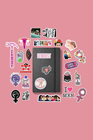 Feminizm Feminist Sticker Paketi / Bullet Journal Defter Çıkartma Ajanda Laptop Etiket